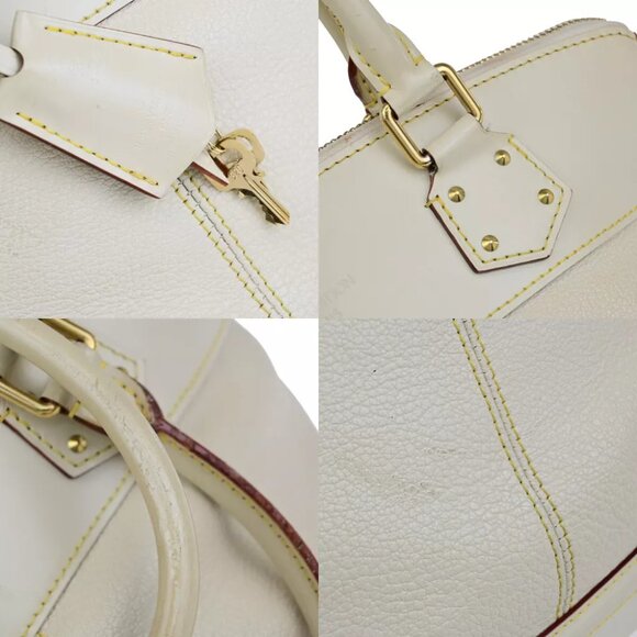 LOUIS VUITTON Suhali Lockit PM Hand Tote Bag White Gold France M91887 34SH945 - Picture 2 of 16